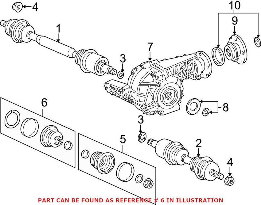 Mercedes CV Joint Boot Kit - Front Inner 1633300185